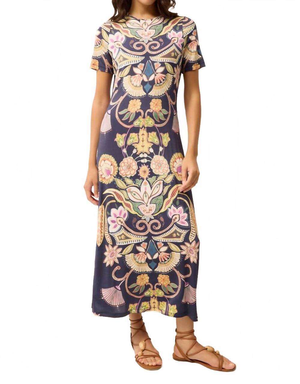 NEW MARIE OLIVER sloan midi dress in neptune
